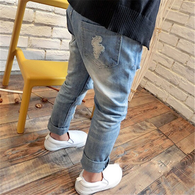 Pantaloni Jeans strappati per bambini 2020 nuovi pantaloni in Denim rotto per bambini primavera per bambina