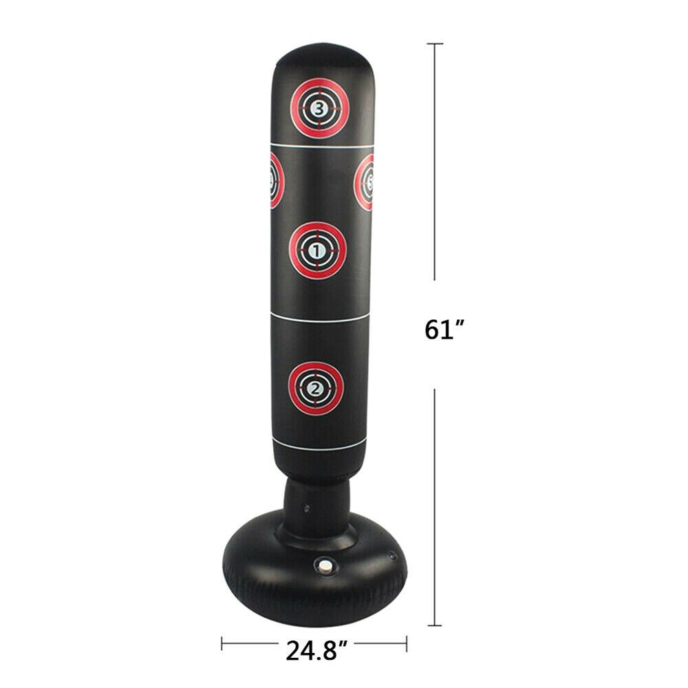Columna de boxeo inflable para niños y adultos, saco de boxeo, columna de boxeo de pie