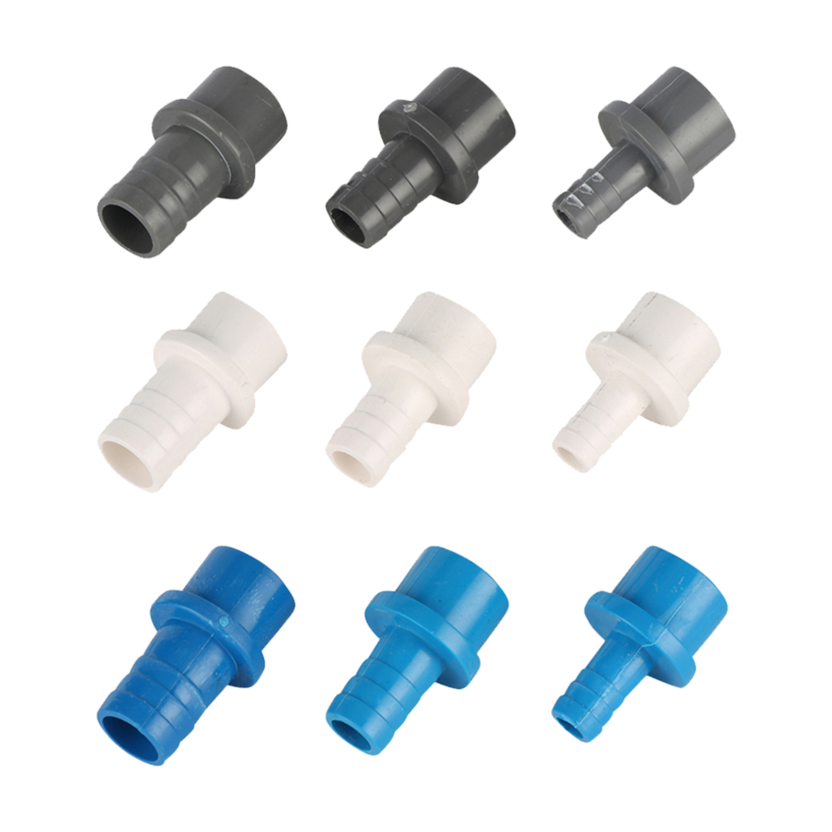 Upvc slange pagodeforbindelse udvendig diameter 25mm to 12/16/20mm med modhager reducerende samling kunstvanding akvarium dræningssystem kobling