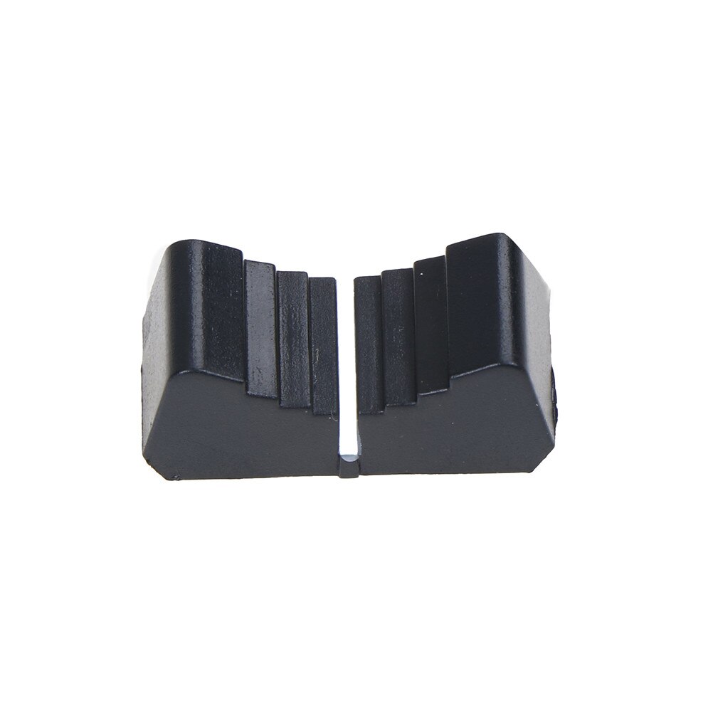 10 stücke 8mm Fader Knopf Kappe berühren Empfindliche Schieberegler Rippen Rührgerät Schreibtisch Schalter Knopf Deckel: Schwarz
