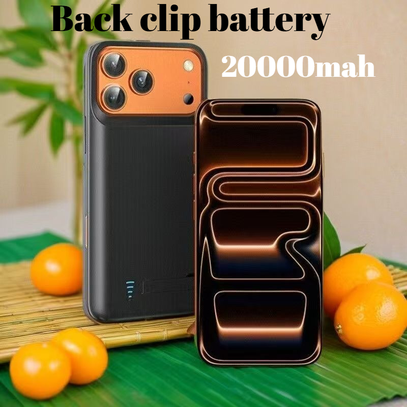 20000 mah ultra batterijhoesje voor iphone 17 pro max, extra lange batterijduur van 1 week, powerbank achterkant