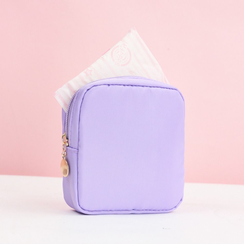 mehrfarbige Damen binden Taschen Heimat Organisation tragbare Pad Beutel Serviette Lagerung Veranstalter: dunkel Grau