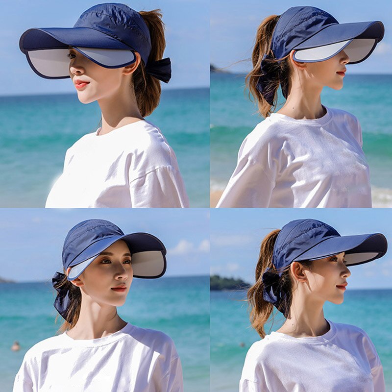 gorra de sol retráctil para mujer gorra de sol unisex UV sombrero gorra de playa