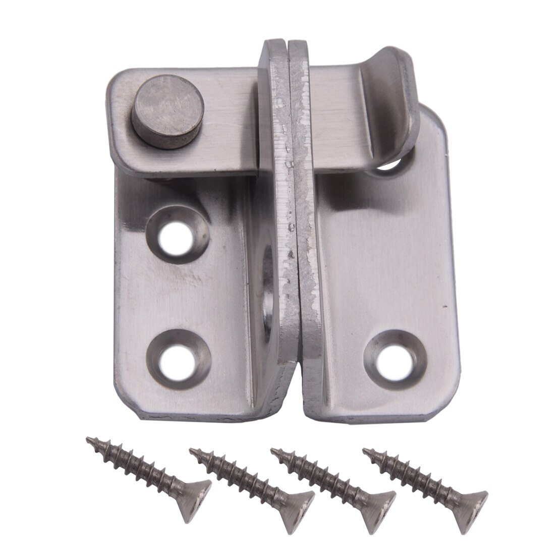 Stainless Steel Cabinet Closet Sliding Safety Door Gate Bolt Latch Guard Catch Lock Left Open/Right Open: Left open