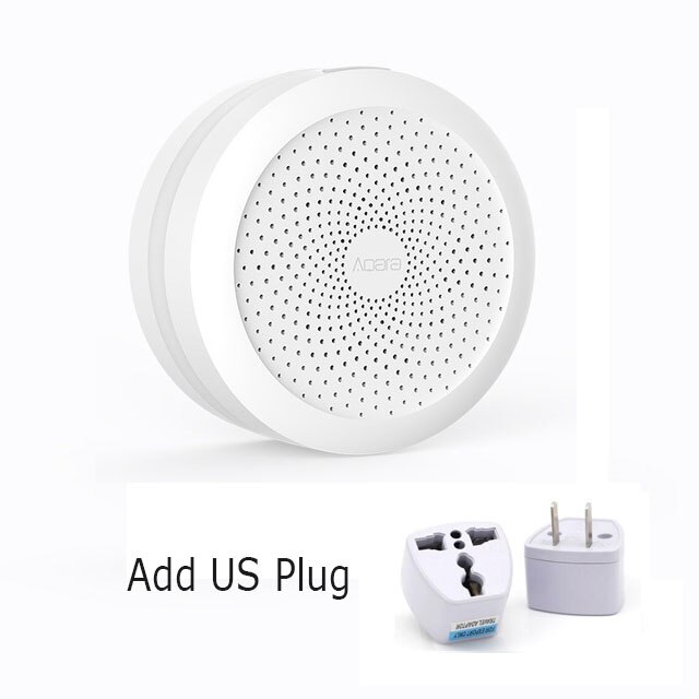 Original mijia aqara hub gateway med led natlys smart work with for apple homekit international edition gateway: Tilføj os plug