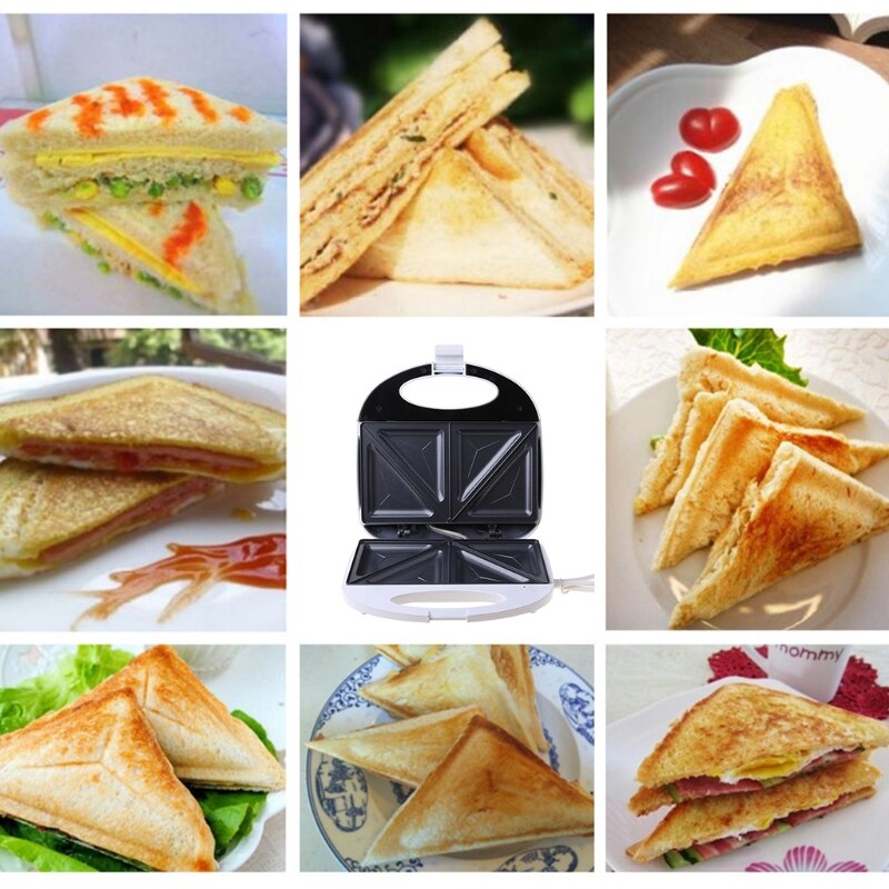 Electric Deep Fill Sandwich Toaster Press, Two Portion, Stainless Steel 750W,EU