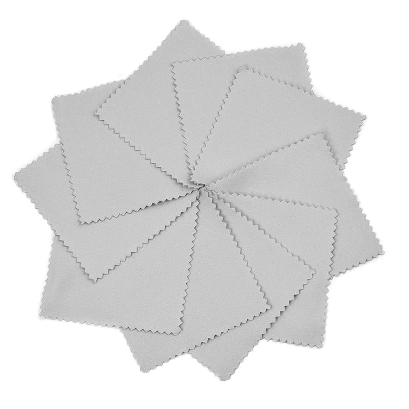 10 Pcs 8X8 Cm Schone Poetsdoek Polijsten Doek Voor Sterling Veeg Zilver Goud Platina Ornamenten Anti Dofheid sieraden Gereedschap