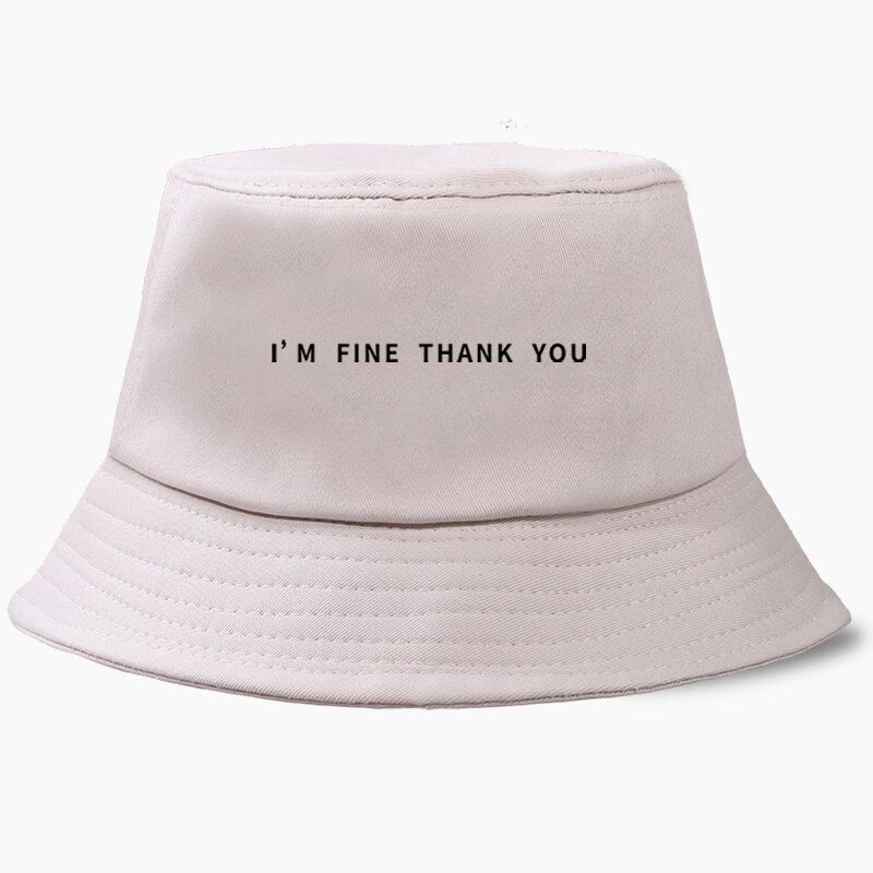 Ik Ben Fijne Dank U Zwart Panama Cap Emmer Hoeden Vissen Hoed Vrouwen Mannen Bob Visser Opvouwbare Chapeau Zon Voorkomen Straat dragen: Beige 1