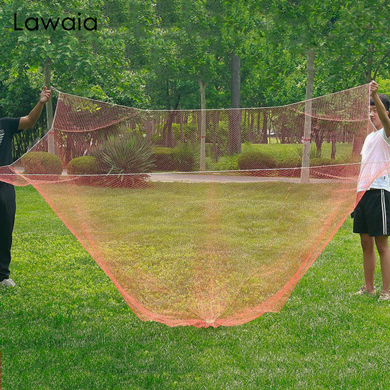 Lawaia Multifilament Hand Tragen Angeln Netz Außen robust Geflochtene Fisch Netz mit Bambus Pole für Fluss und Teich
