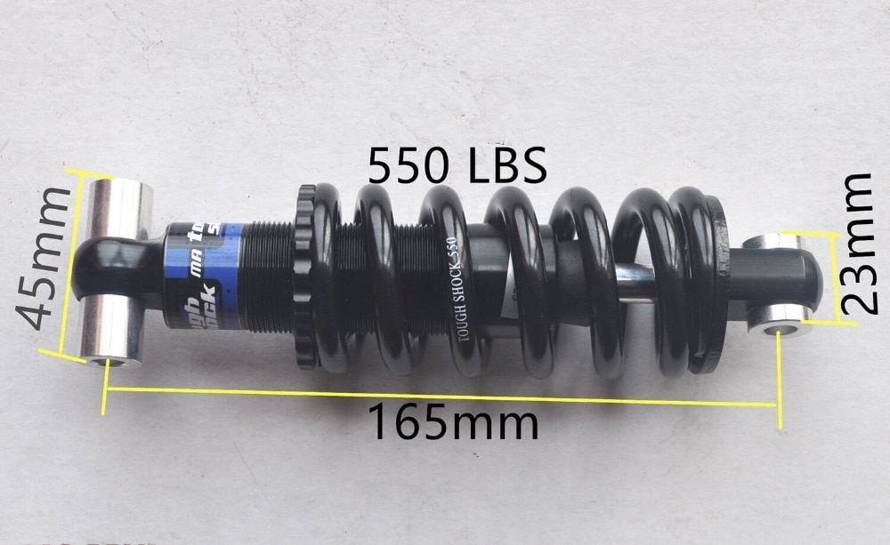 TS 160 millimetri DH Downhill In Mountain Bike Molla Posteriore Regolare Sospensione Ammortizzatori Ammortizzatore Della Bicicletta In Acciaio Inox 585g