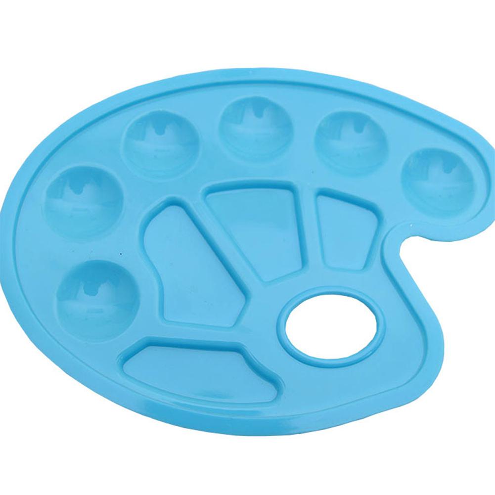 Children Plastic Palette Art Paint Plastic Drawing Tray Color Palette for Oil Watercolour White Painting Pallet Painting Tool