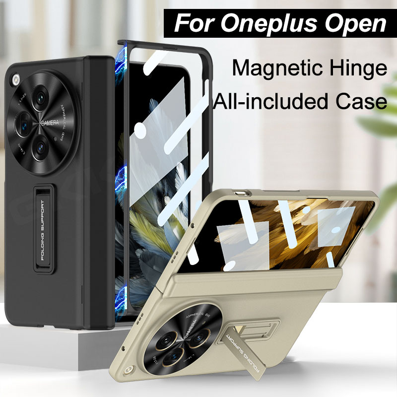 Schokbestendig Pantser Plastic Matte Behuizing Voor Oneplus Open Magnetisch Scharnier Scherm Glas Volledige Beschermhoes Voor Oppo Find N3 Hoesjes
