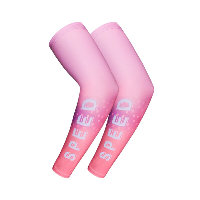 1Pair Sports Running Sun Protection Arm Sleeve Fishing Arm Cover Specialized Mtb Arm Warmer Basketball Sleeve Cuff: pink / M