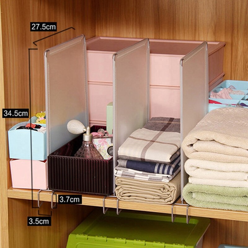 Séparateurs verticaux d'étagère en bois de placard 2.0-nouvel organisateur amélioré d'habillement avec le serrage facile-méta de fil d'acier enduit de poudre