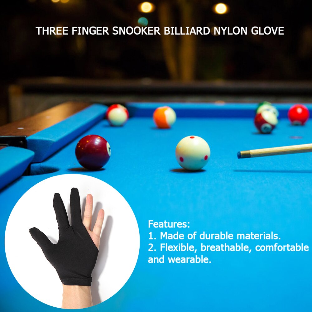 Biljart Drie Vinger Handschoenen Snooker Handschoen Linkerhand Speciale Hoogwaardige Vingerloze Handschoenen Biljart Snooker Biljart Pool Handschoenen