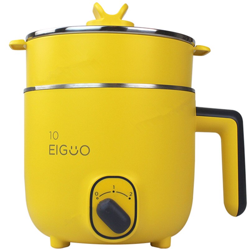 220V 1.2L Electric Mini Rice Cooker Stainless Steel Inner Multifunctional 2 Layers Pot Steaming Cooking Machine