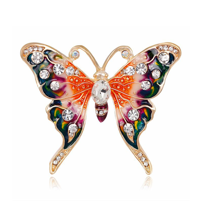 Rinhoo Beautiful pink Butterfly Small Insect Brooch Pins Animal Brooches for Women Decoration Jewelry Accessories For Women Girl: 16XZ075B0