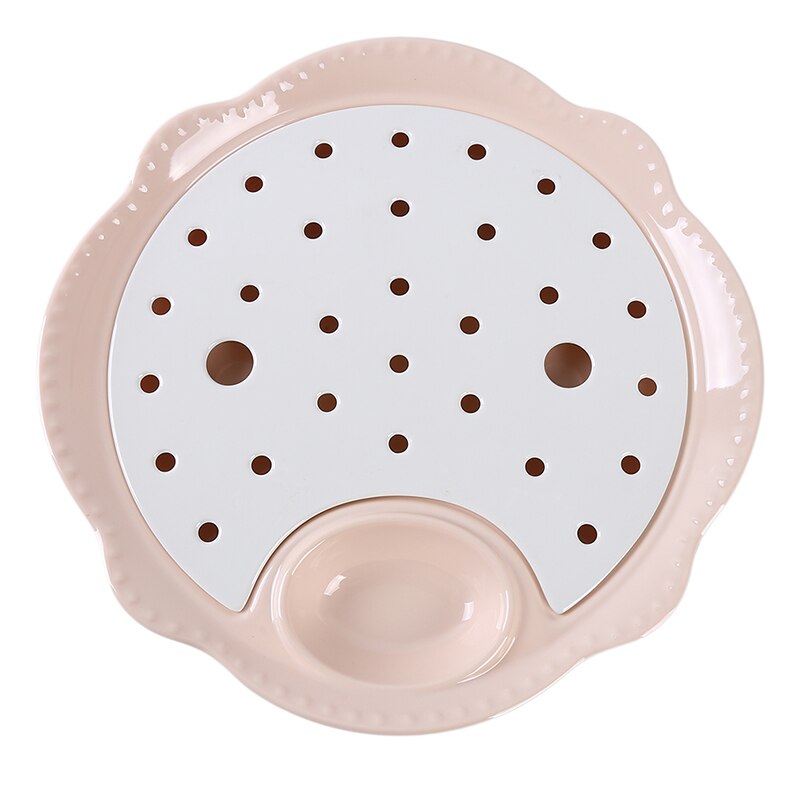 Goede verkoop huishoudelijke afvoer kant dumplings dumplings melamine nordic dubbele afvoer lade gebaksschaal huishoudelijke servies