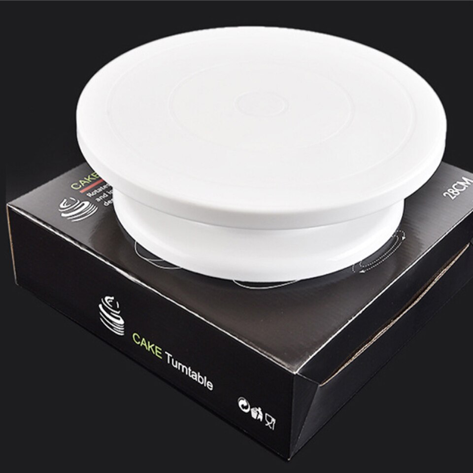Cake Decorating Turntable DIY Baking Cake Pastry Turntable Rotating Round Plastic Cake Turntable Decorating Tools