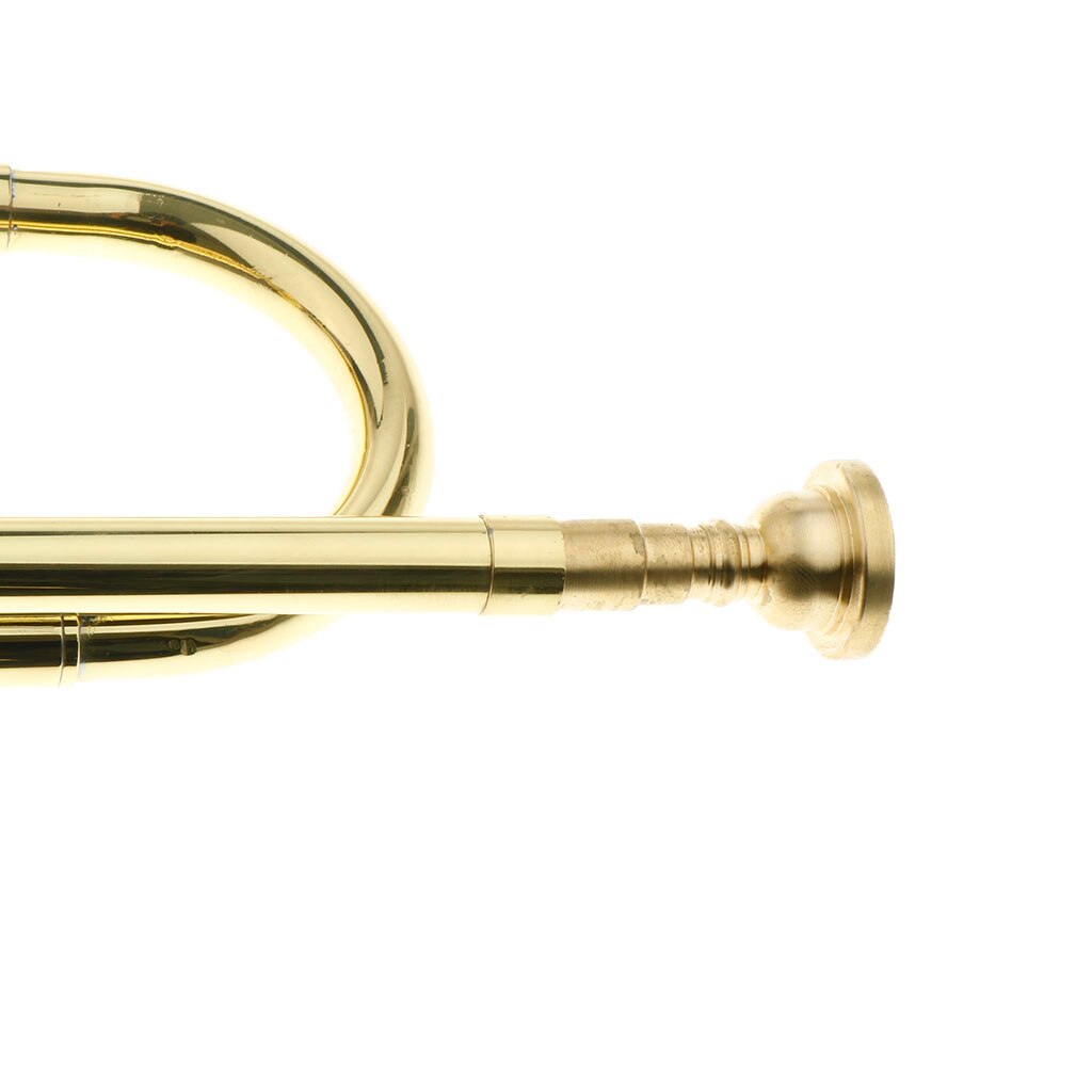 Blowing Bugle Students Trumpet Horn Brass Instrument with Flag Gloves for School Marching Band Drum Team