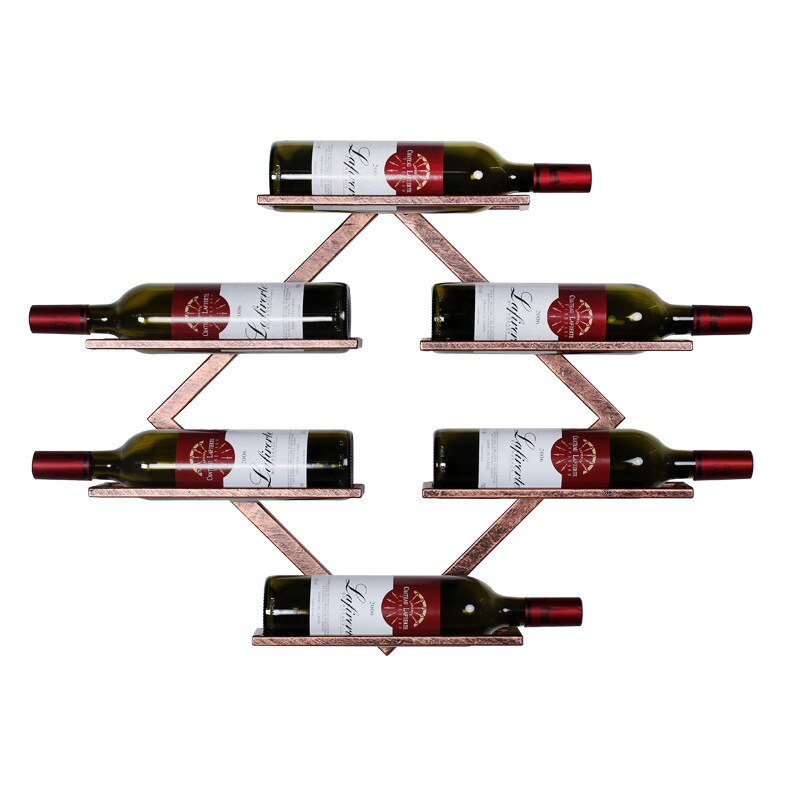 Lnwwrv Portabottiglie da Vino in Metallo Bronzo Rosso per