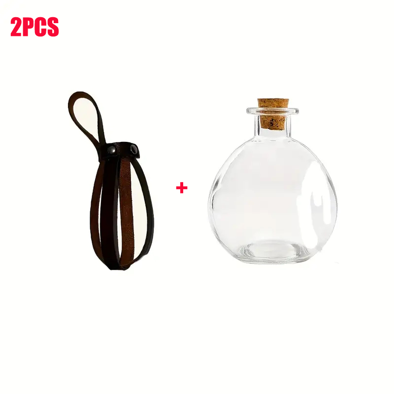 Renaissance Medieval Knight Viking Magic Bottle Pu Leather Halloween Cosplay Costume Props Larp Party Performance Accessories