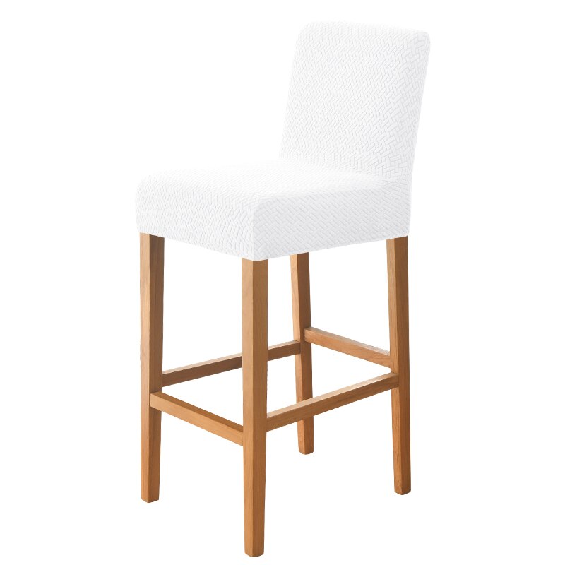 Jacquard Barkruk Stoel Cover Stretch Korte Rug Eetkamerstoel Hoes Spandex Voor Stoelen Thuis Banket Keuken Seat Cover: 23