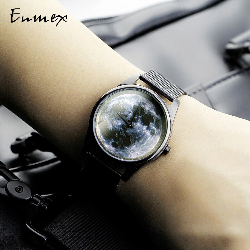 Enmex – montre-bracelet 3D mooncape pour hommes, , neutre, cool, à la , horloge à quartz