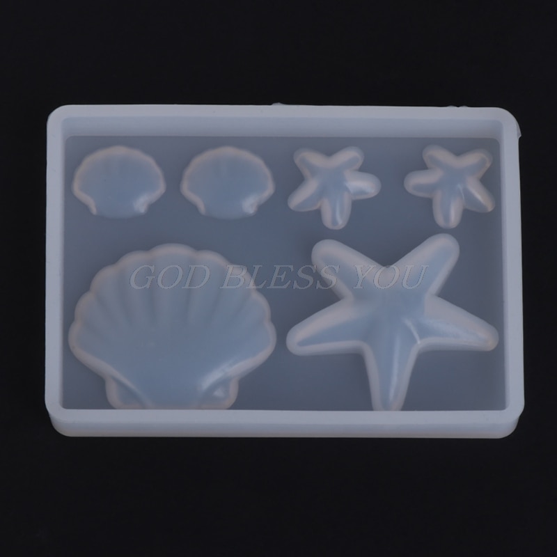 Silicone Mold Diamond Shell Epoxy Resin DIY Jewelry Making Crafts Cake Pendant