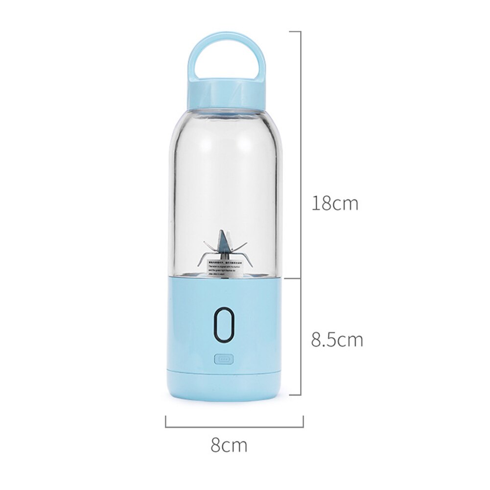 500ml mini bärbar elektrisk fruktjuicer usb uppladdningsbar smoothie maker mixer frukt kopp mixer juicing cup