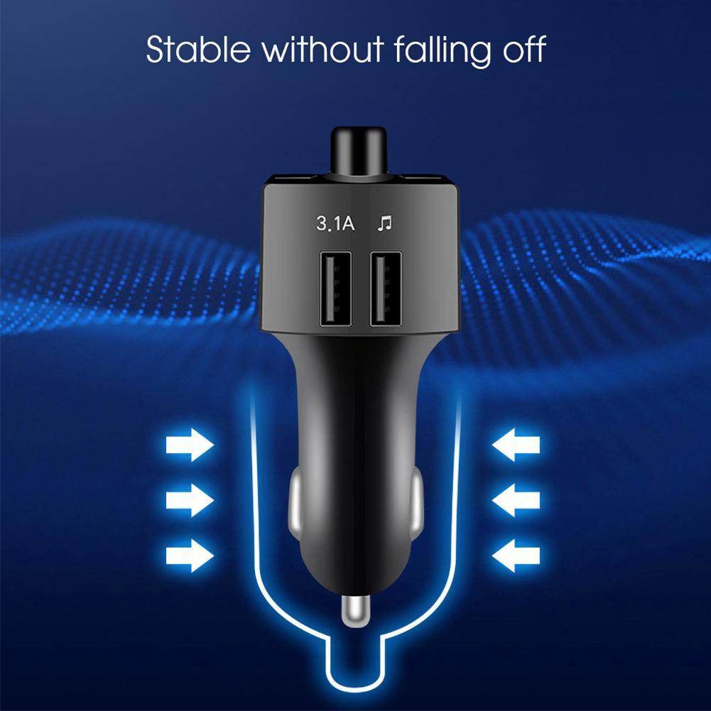 USB AUX FM Transmitter Aux Modulator Bluetooth Handsfree Audio Charger Quick USB Kit Player Dual 4.1A Adapter Phone Car MP3 L1U1