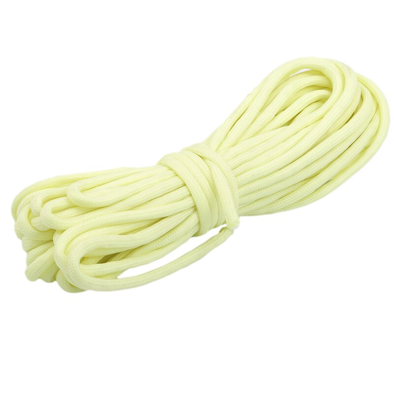 5/10 Meters Survival Paracord Luminous Rope Camp Glow Paracord 550LB 7 Strands Lanyard Ropes Outdoor Ropes: Yellow 10 meters