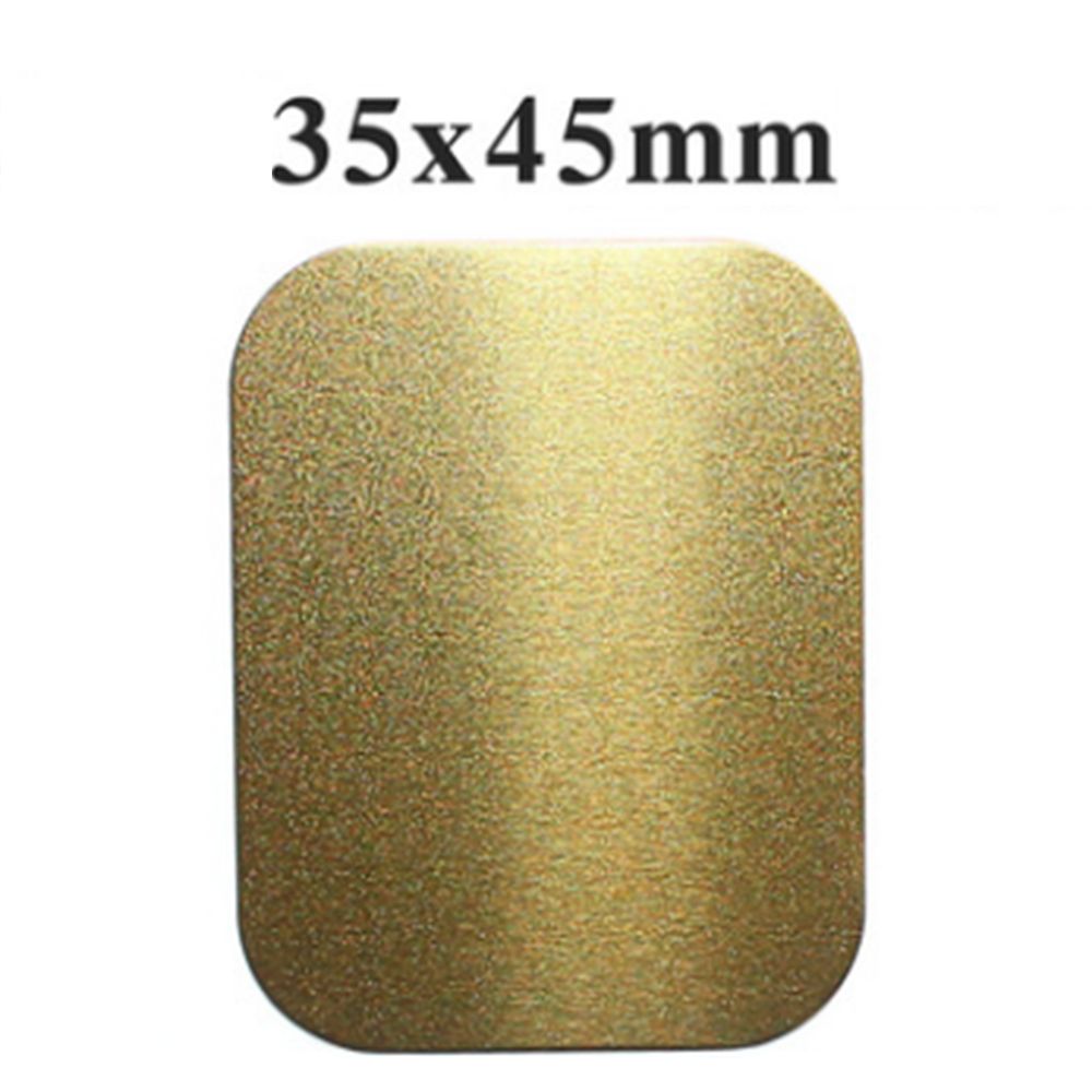 Sekinnew tegning metalplade disk til magnet biltelefonholder jernark klistermærke magnetisk mobiltelefonholder bilstativmontering: Guld