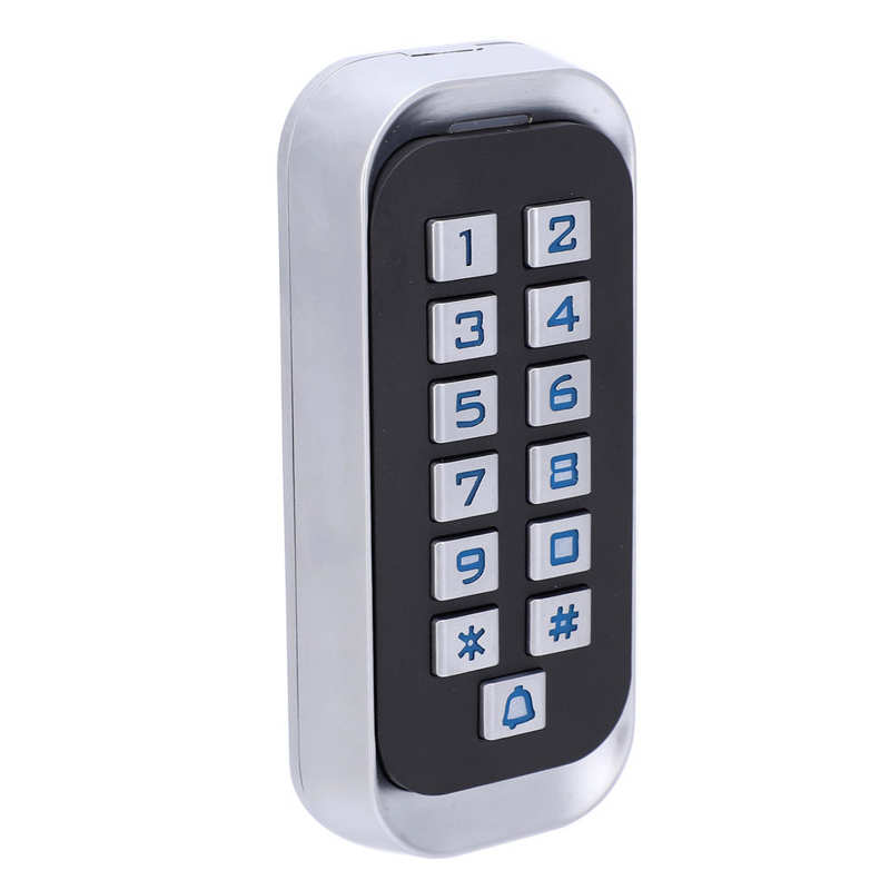 Keypad Door Entry 125KHz Access Control Password Swiping Card Wiegand26 Metal Backlight Keypad Security Entry