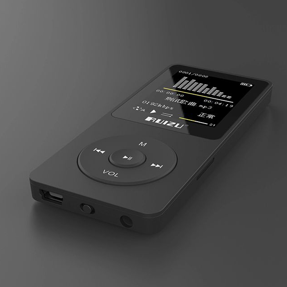 Original English version Ultrathin MP3 Player with 8/4GB storage and 1.8 Inch Screen can play 80H, RUIZU X02
