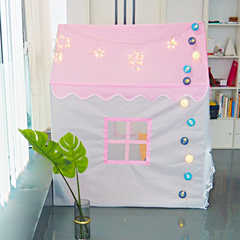 Nordique enfants jouer tente rose princesse château jouer maison Tipi Enfant intérieur bébé filles berceau baldaquin Net lit tente enfants chambre décor