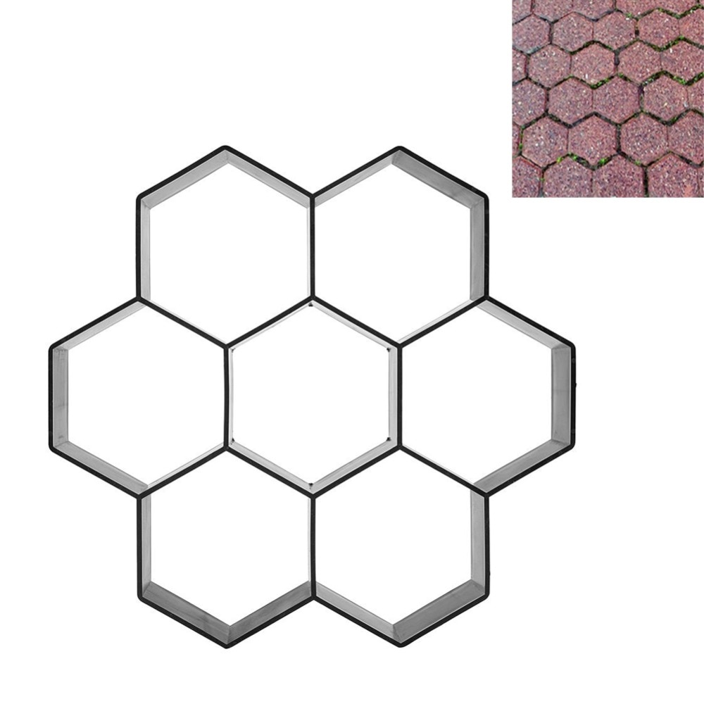 Agyvvt Hexagon Vorm Plastic Mal Cement Bestrating Baksteen Diy Tuinieren Steen Bakstenen Lopen Bestrating Beton Mallen Tuingereedschap