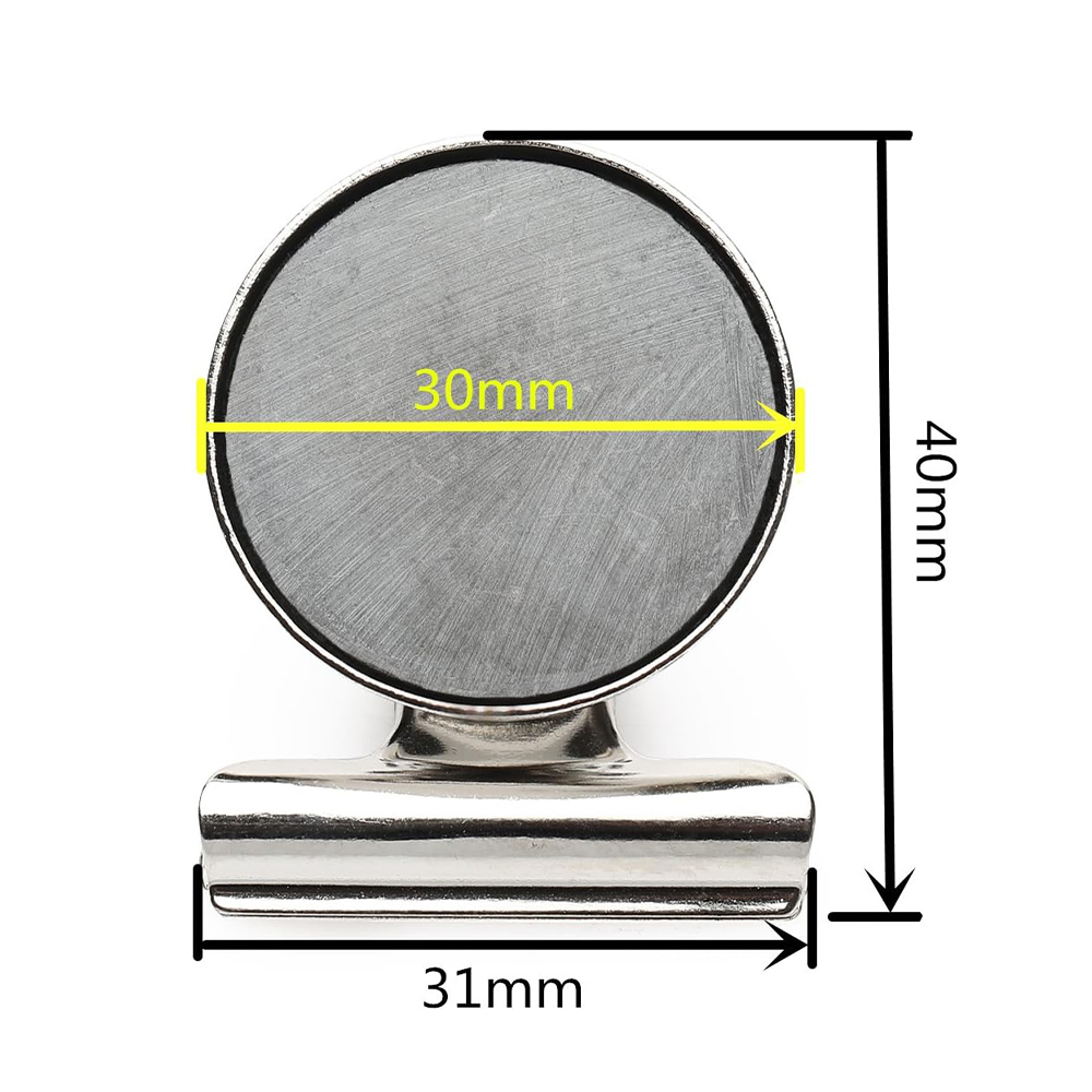 Imanes de nevera Imanes de refrigerador Clips magnéticos Lista detallada de alta resistencia Exhibición de sujetadores de papel en el hogar, la oficina y la enseñanza