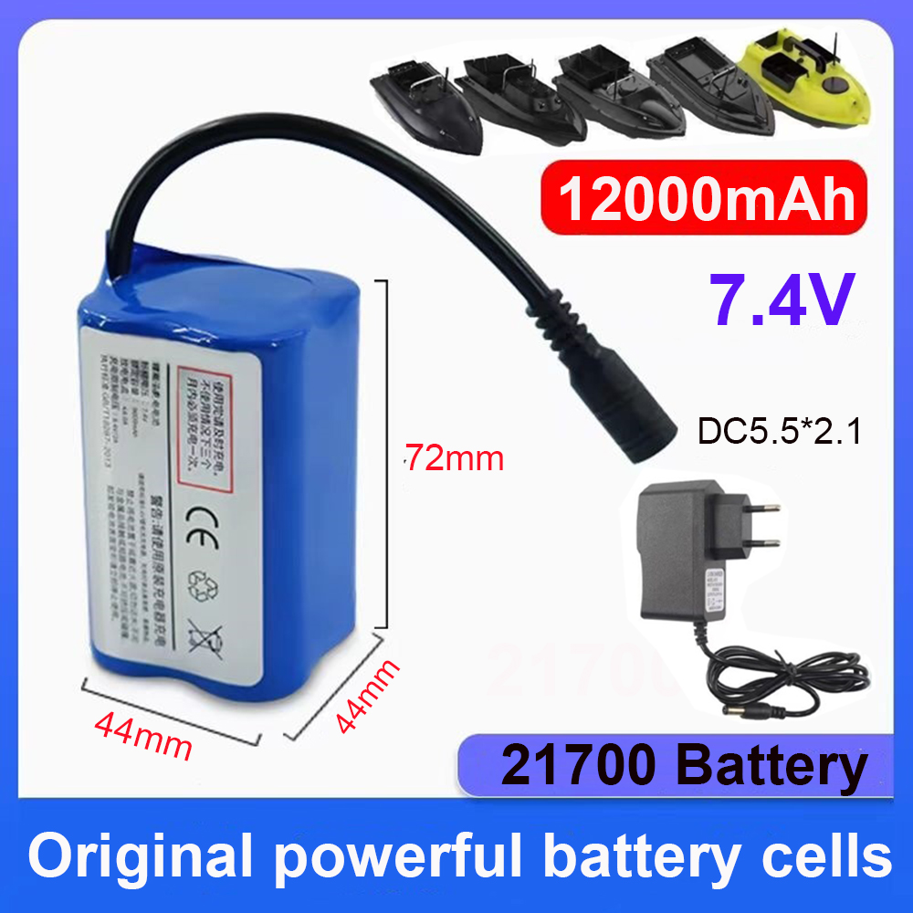 7.4V 12000mAh 21700 Lipo Batterij Voor T188 T888 -5 V007 C18 H18 Afstandsbediening RC visaas Boot Reserve Batterij Onderdelen