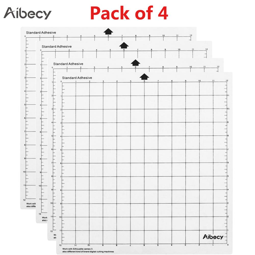 15pcs Aibecy Cutting Mat 12In Measuring Grid Repalcement Translucent PP Material Cutting Pad Adhesive Mat DIY Tool Cutting Board: Pack of 4