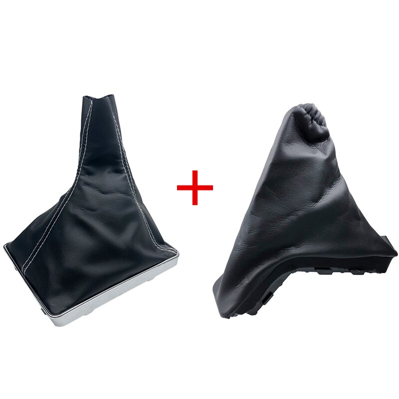 For Opel ASTRA H Gear Shift Knob Gaiter Boot Cover Case Lever Shifter Handbrake Parking Hand Brake Boot Car Styling Accessories: Combo White