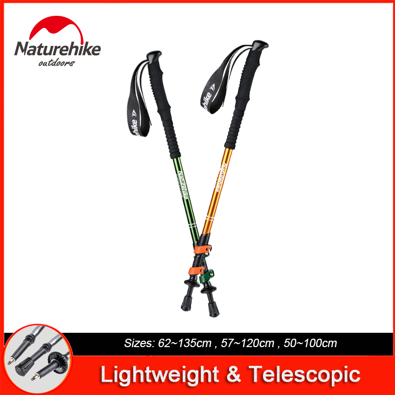 NatureHike ST01 External Quick lock Trekking pole hiking telescope stick nordic walking stick hand Crutch Alpenstocks Adult Kids