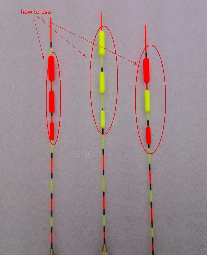 Flotador de pesca con indicador de caída de lágrima, Color amarillo/rojo, flotadores con luz, 100 Uds.