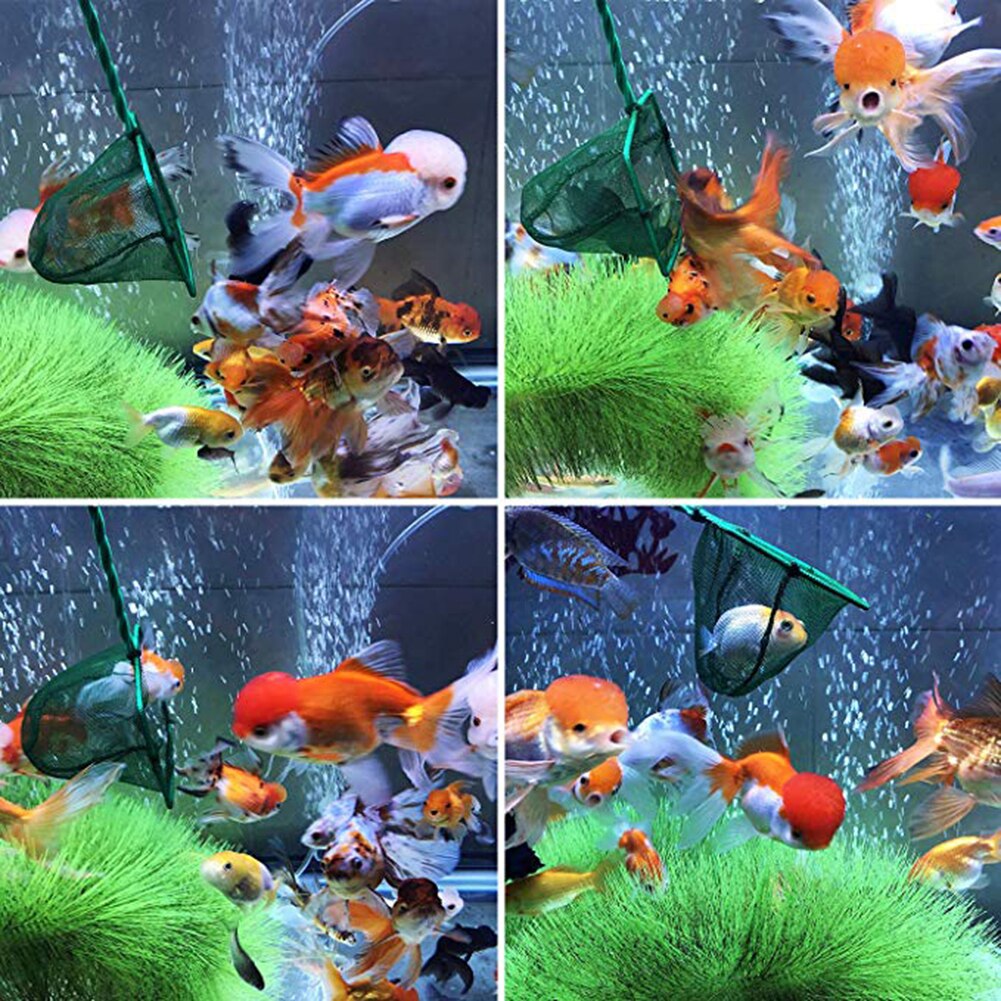 Draagbare aquarium vis garnalen snelvangnet gaas visnet lange steel gereedschap reinigingsgereedschap