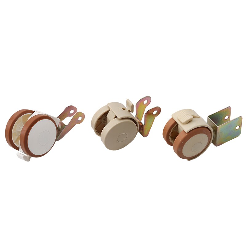 1Pc Baby Bed Wheels Universal Crib Swivel Casters Cabinet Clamp With Brake Wheels Furniture Support Leg For Chairs Baby Bed