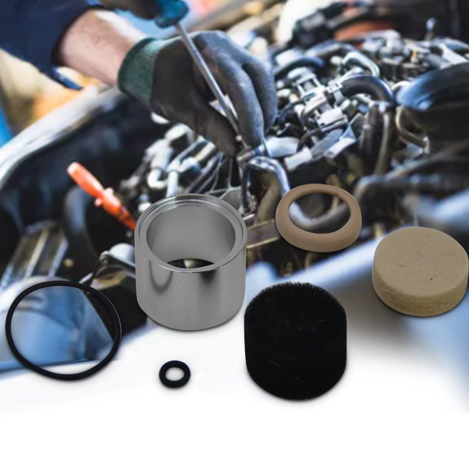 Kit de réparation de Piston de compresseur d'air, 6 pièces, P38 Range Rover Eas, joint de Piston de compresseur à Suspension pneumatique + Kit de réparation de chemise de cylindre,