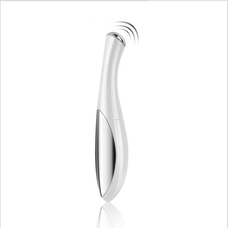 Mini appareil de Massage électrique pour les yeux, stylo de beauté pour éliminer les cernes, soins du visage, Vibration fine, masseur Anti-rides pour le visage: White
