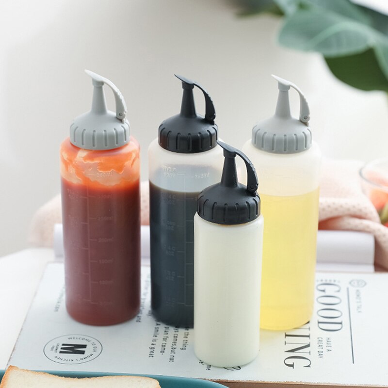 Condiment Squeeze Bottle Sauce Squeeze Squirt Bottle For Oil Ketchup Griddle Sauce Catsup Pancake Kicthen Tools Accessories