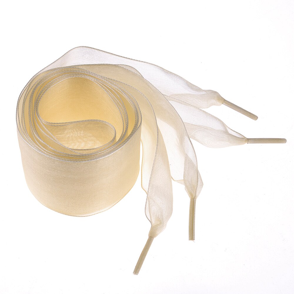1 paar Polyester Lint Kant Schoenveters geschikt voor casual schoenen sport schoenen 110 cm Lengte mode persoonlijkheid 9 Kleuren: Beige
