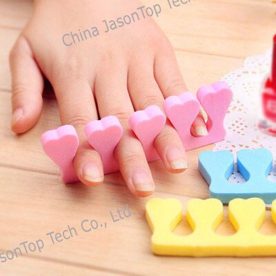 10 stk bløde finger tå separatorer manicure pedicure fodpleje komprimeret svamp bårer nail art værktøj skønhedssalon